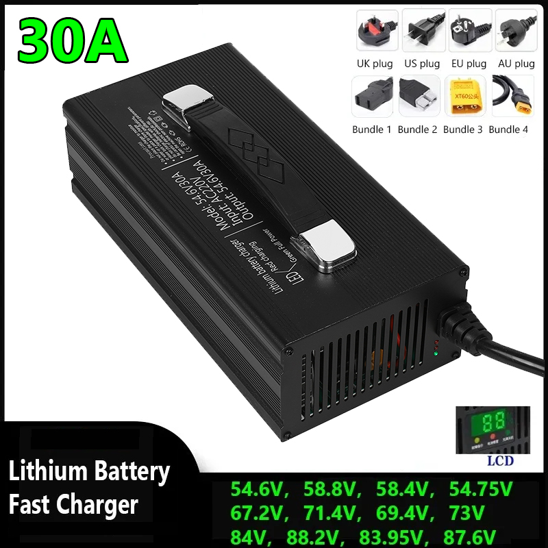 48V 60V 72V 30A Akıllı Lityum  - 84V 20A Smart Charger incelemesi ve fiyatı