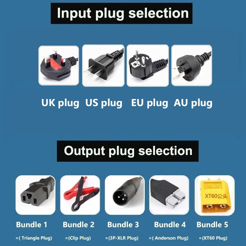 Yüksek güçlü 48V 5A 8A 10A 12A - 84V 20A Smart Charger incelemesi ve fiyatı